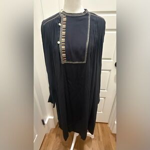 Isabel Marant Etoile. Black Embroidered Boho Dress. Size Medium.
